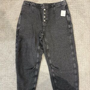 We The Free Charcoal Herringbone Trousers